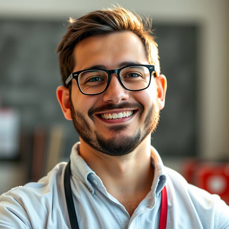 Instructor Benjamin Rodriguez wearing glasses and a friendly expression.